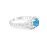 Vintage Art Deco Wedding Engagement Ring Round Cubic Zirconia 925 Sterling Silve-