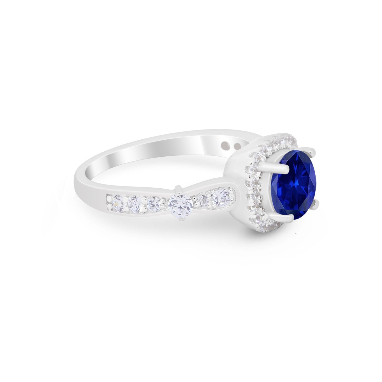Vintage Art Deco Wedding Engagement Ring Round Cubic Zirconia 925 Sterling Silve-