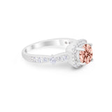 Vintage Art Deco Wedding Engagement Ring Round Cubic Zirconia 925 Sterling Silve-
