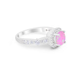 Vintage Art Deco Wedding Engagement Ring Round Cubic Zirconia 925 Sterling Silve