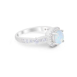 Vintage Art Deco Wedding Engagement Ring Round Cubic Zirconia 925 Sterling Silve