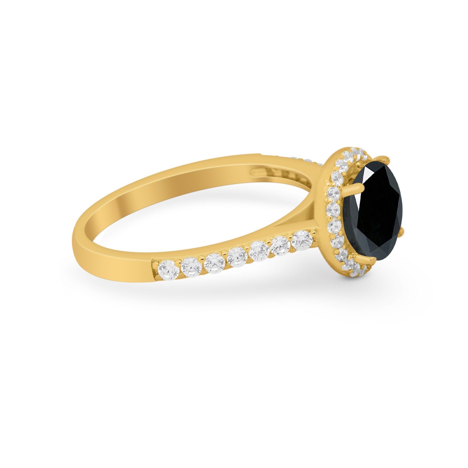 Accent Dazzling Wedding Ring Round Simulated Cubic Zirconia 925 Sterling Silver