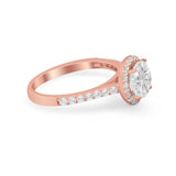 Accent Dazzling Wedding Ring Round Simulated Cubic Zirconia 925 Sterling Silver