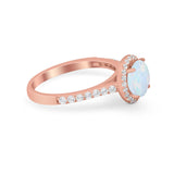 Accent Dazzling Wedding Ring Round Simulated Cubic Zirconia 925 Sterling Silver