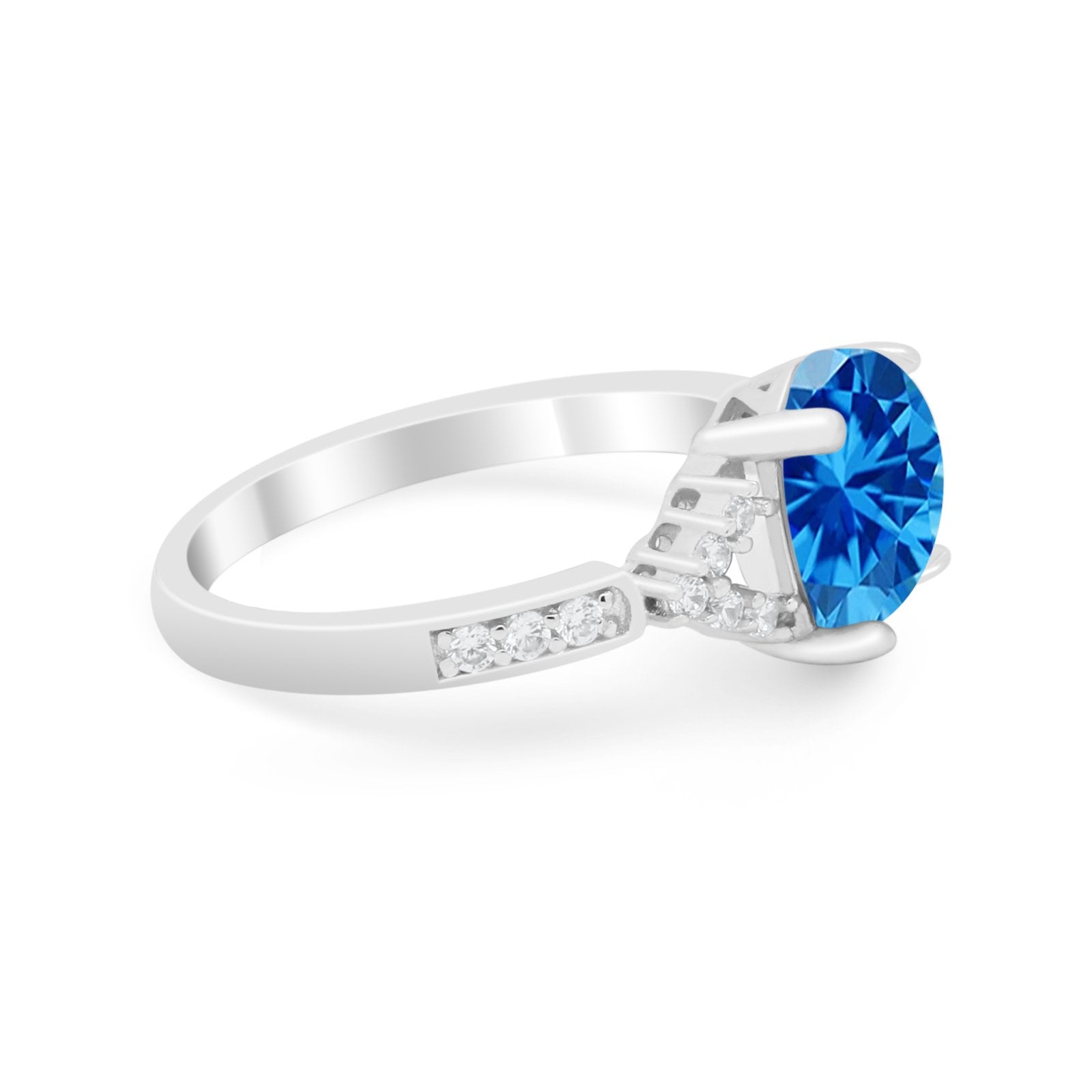 Art Deco Oval Wedding Ring Simulated Cubic Zirconia 925 Sterling Silver