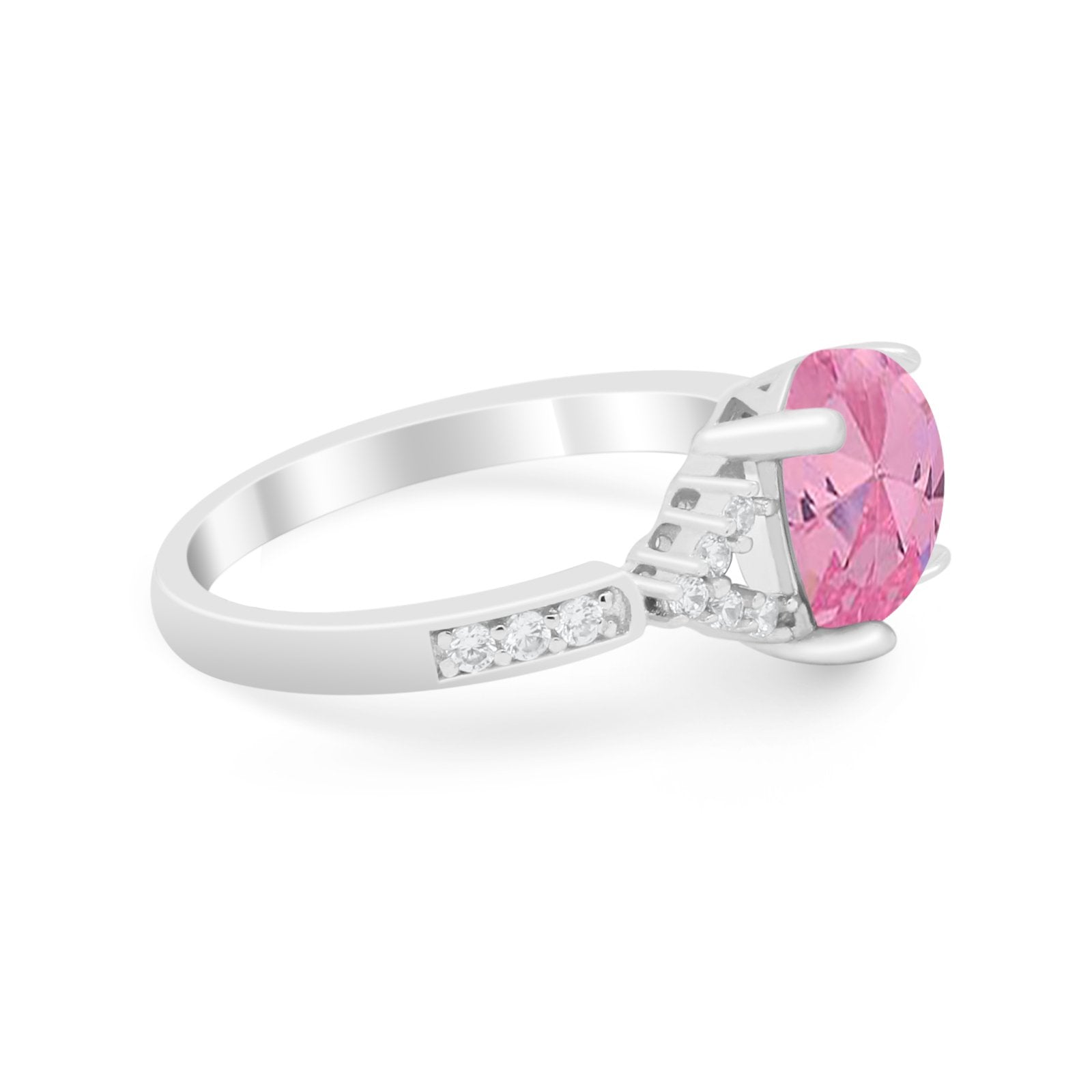 Art Deco Oval Wedding Ring Simulated Cubic Zirconia 925 Sterling Silver