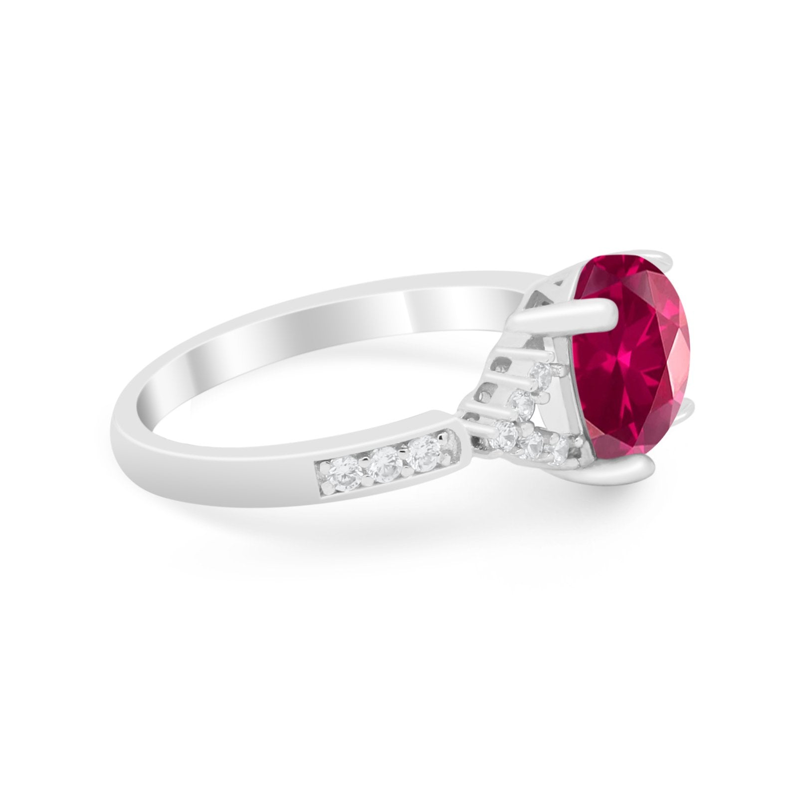Art Deco Oval Wedding Ring Simulated Cubic Zirconia 925 Sterling Silver