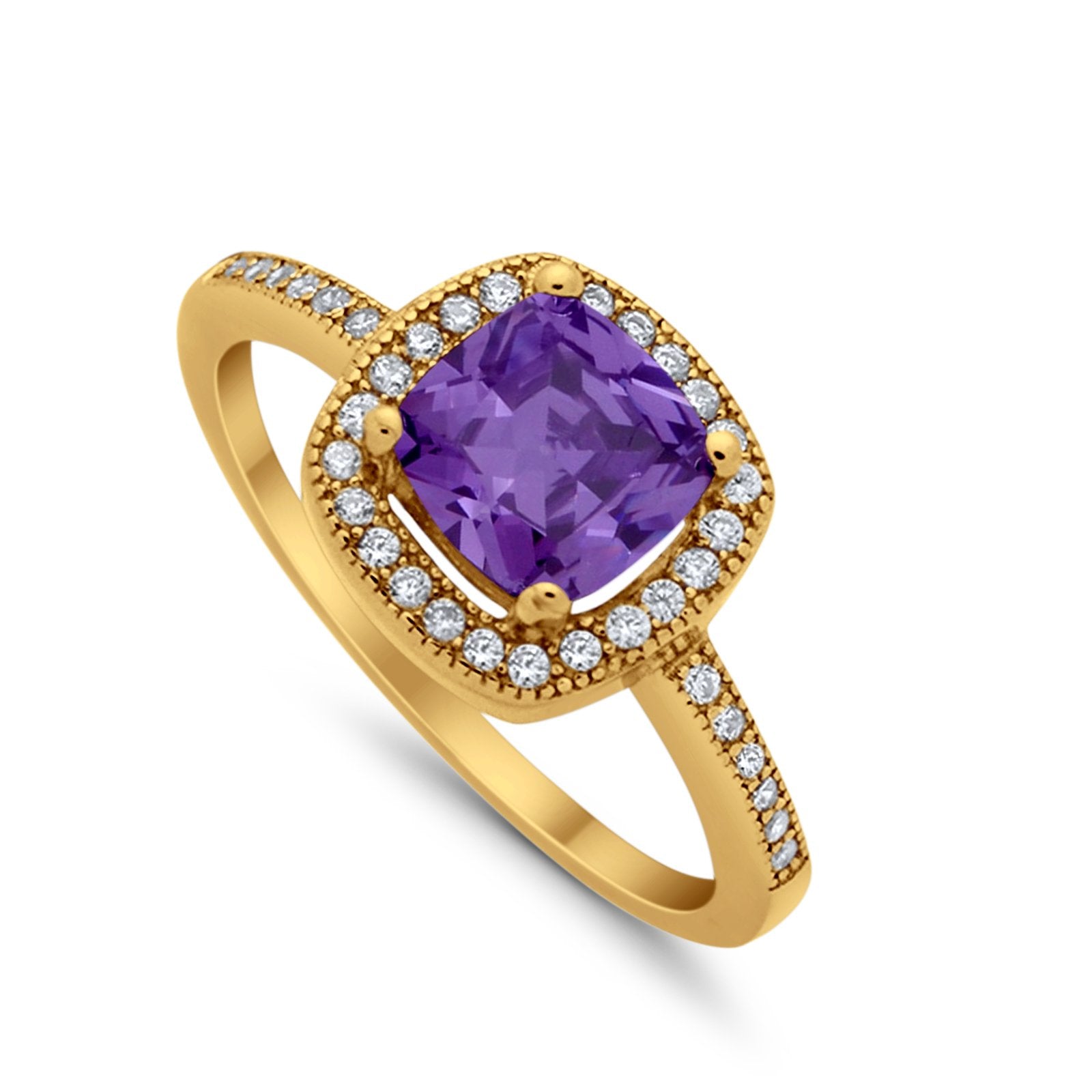 Halo Art Deco Design Ring Round Simulated Cubic Zirconia 925 Sterling Silver