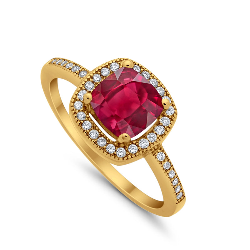 Halo Art Deco Design Ring Round Simulated Cubic Zirconia 925 Sterling Silver