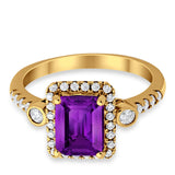 Halo Weddding Bridal Promise Ring Simulated Cubic Zirconia 925 Sterling Silver