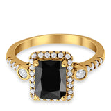 Halo Weddding Bridal Promise Ring Simulated Cubic Zirconia 925 Sterling Silver