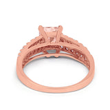 Wedding Ring Princess Cut Simulated Cubic Zirconia 925 Sterling Silver