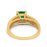 Wedding Ring Princess Cut Simulated Cubic Zirconia 925 Sterling Silver