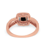 Dazzling Halo Wedding Ring Simulated Cubic Zirconia 925 Sterling Silver