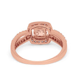 Dazzling Halo Wedding Ring Simulated Cubic Zirconia 925 Sterling Silver