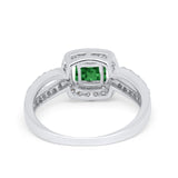 Dazzling Halo Wedding Ring Simulated Cubic Zirconia 925 Sterling Silver