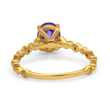 14K Gold 1.29ct Oval G SI Diamond Engagement Ring Size 6.5