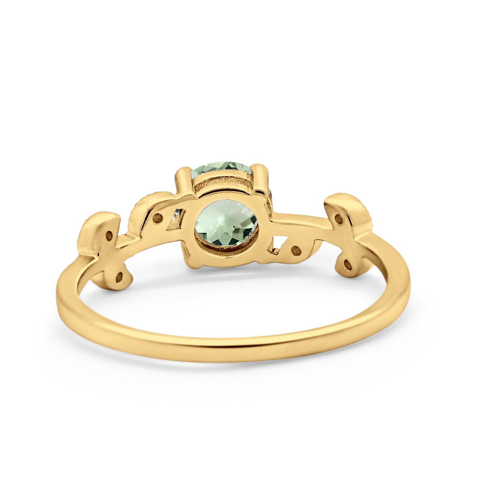 14K Gold 0.87ct Round G SI Diamond Engagement Ring Size 6.5