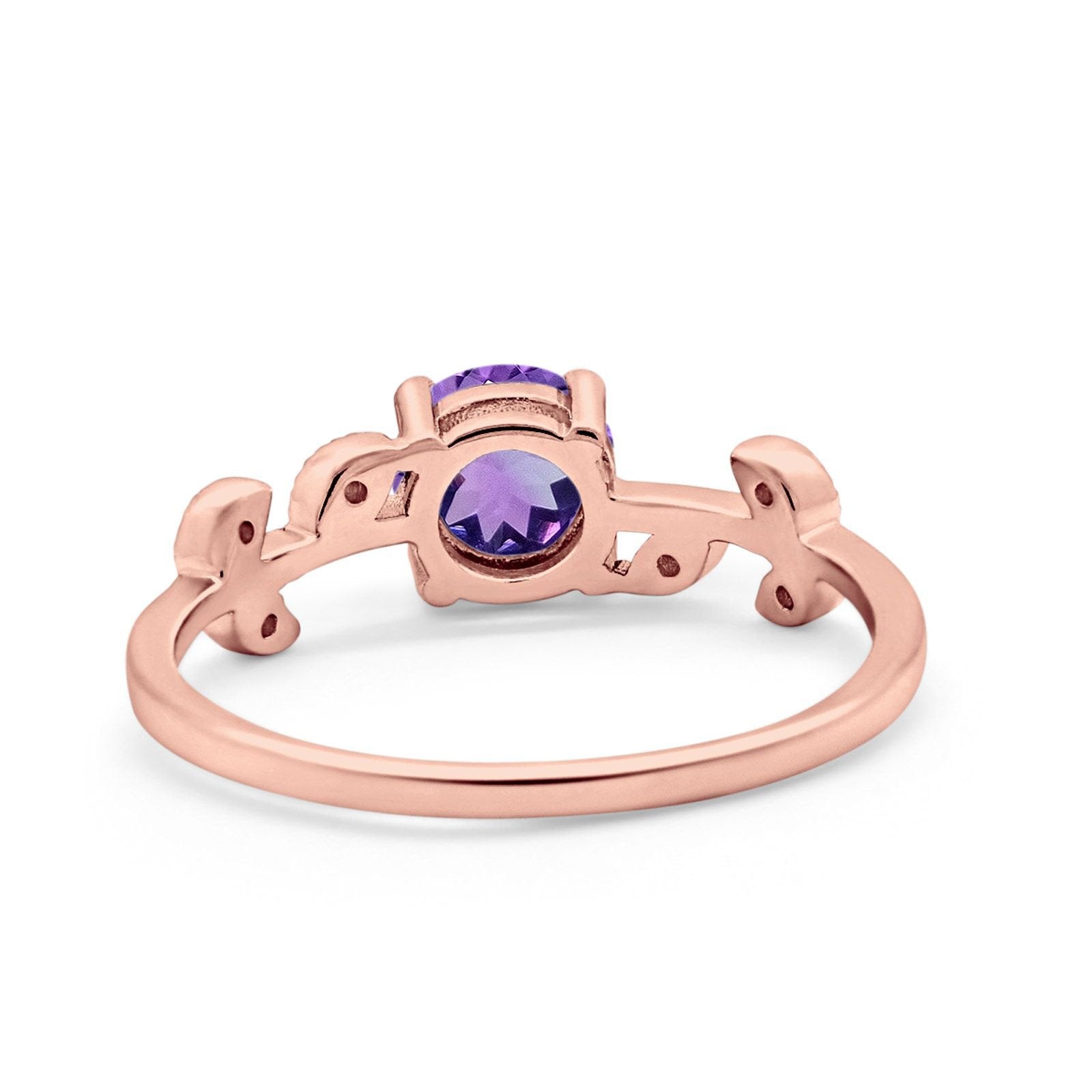 14K Gold 0.87ct Round G SI Diamond Engagement Ring Size 6.5