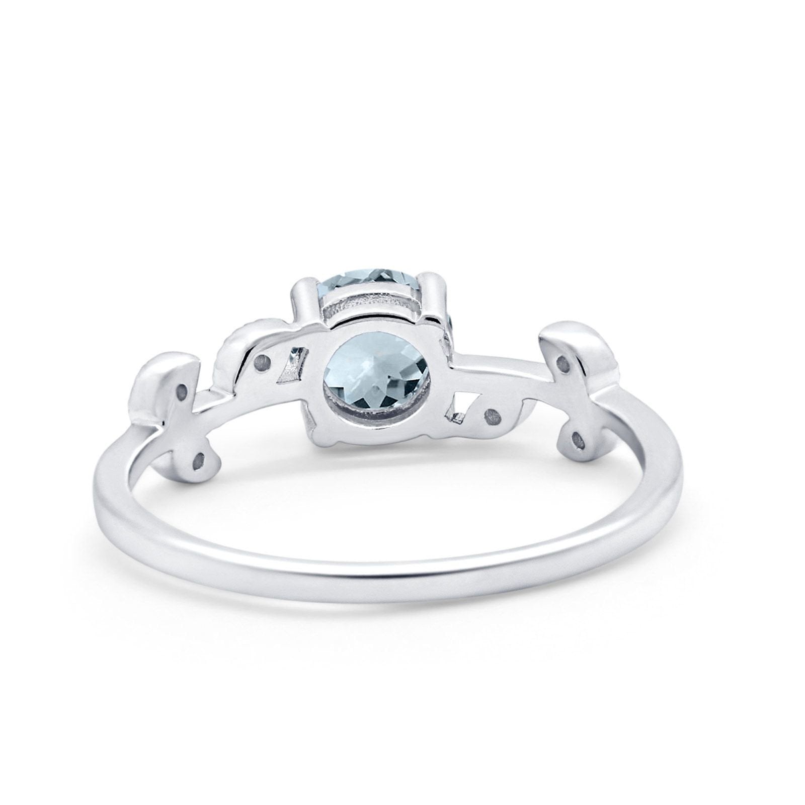 14K Gold 0.87ct Round G SI Diamond Engagement Ring Size 6.5