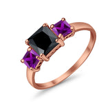 Halo Art Deco Wedding Ring Round Simulated Cubic Zirconia 925 Sterling Silver