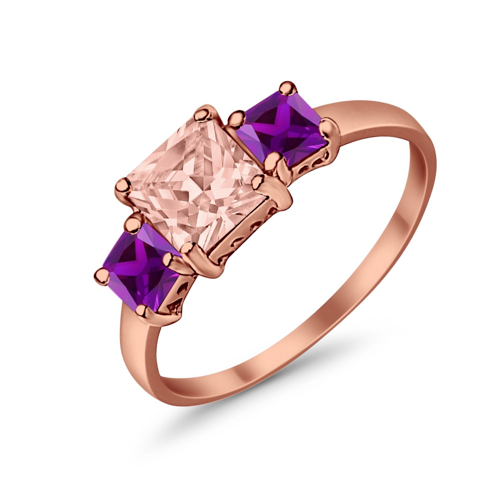 Halo Art Deco Wedding Ring Round Simulated Cubic Zirconia 925 Sterling Silver