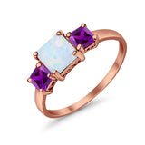 Halo Art Deco Wedding Ring Round Simulated Cubic Zirconia 925 Sterling Silver