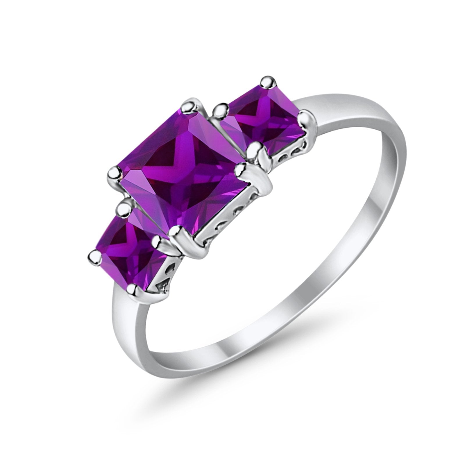 Halo Art Deco Wedding Ring Round Simulated Cubic Zirconia 925 Sterling Silver