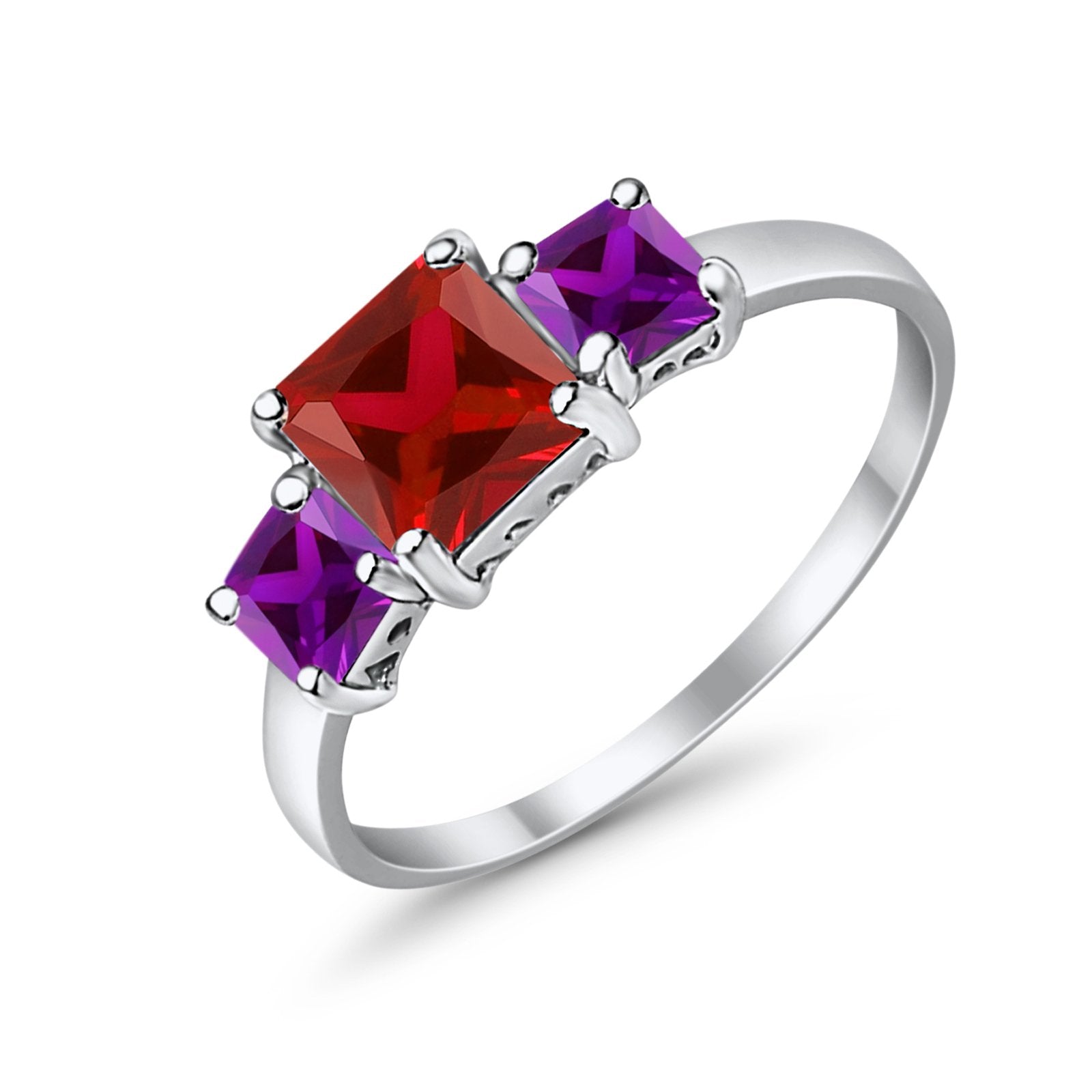 Halo Art Deco Wedding Ring Round Simulated Cubic Zirconia 925 Sterling Silver