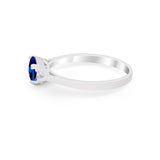 Three Stone Wedding Engagement Ring Emerald Cut Round CZ 925 Sterling Silver
