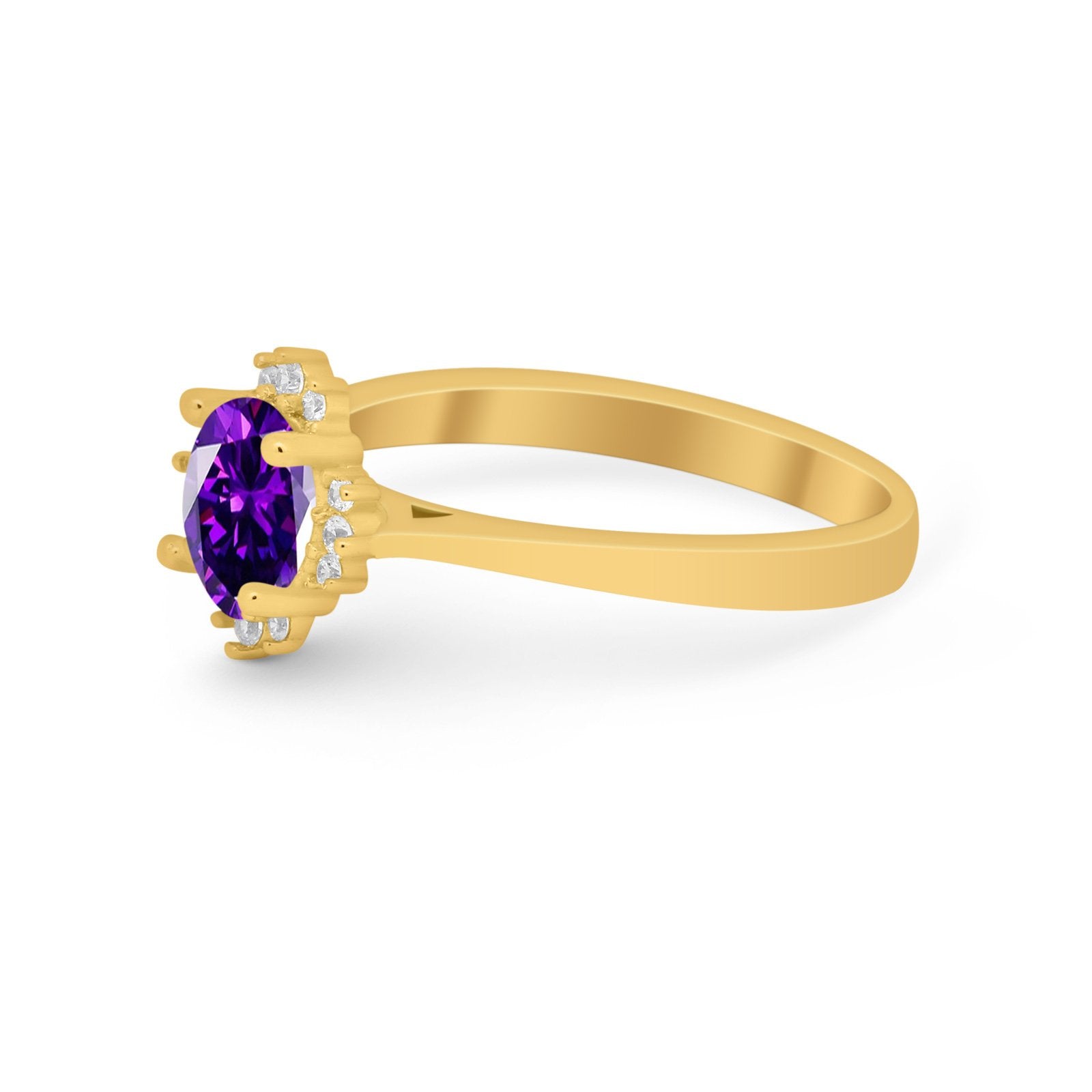 Halo Floral Art Deco Wedding Engagement Ring Round CZ 925 Sterling Silver