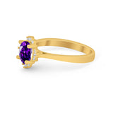 Halo Floral Art Deco Wedding Engagement Ring Round CZ 925 Sterling Silver