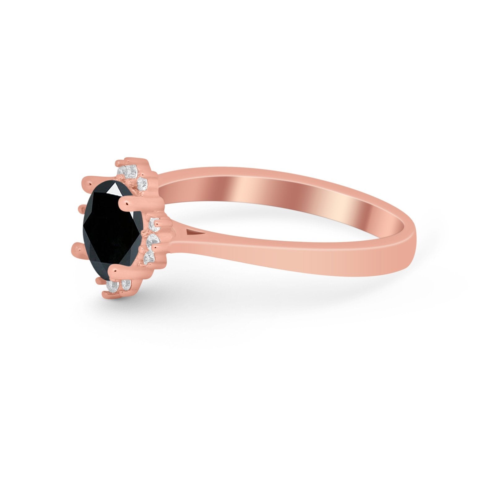 Halo Floral Art Deco Wedding Engagement Ring Round CZ 925 Sterling Silver