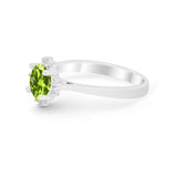 Halo Floral Art Deco Wedding Engagement Ring Round CZ 925 Sterling Silver