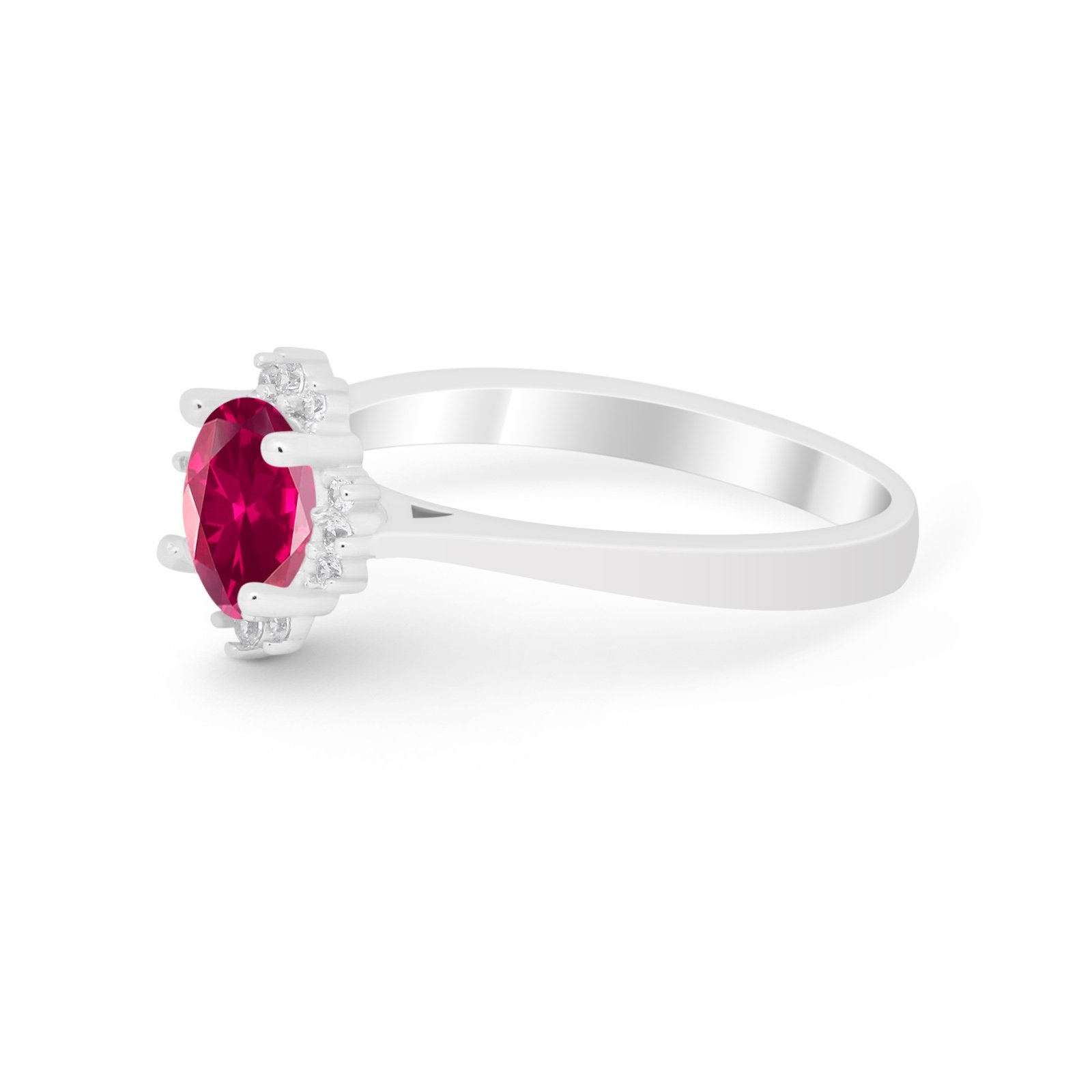 Halo Floral Art Deco Wedding Engagement Ring Round CZ 925 Sterling Silver