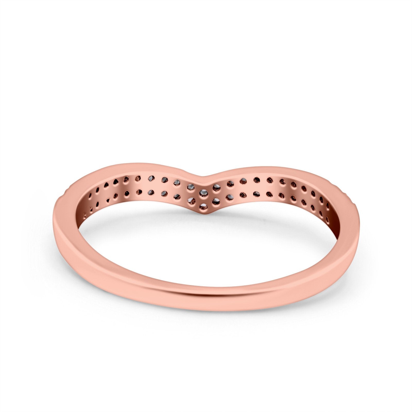 Half Eternity Ring Wedding Engagement Band Round Pave Simulated CZ 925 Sterling Silver (5mm)