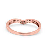 Half Eternity Ring Wedding Engagement Band Round Pave Simulated CZ 925 Sterling Silver (5mm)