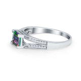 Princess Cut Wedding Ring Simulated Cubic Zirconia 925 Sterling Silver