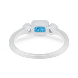 Petite Dainty Fashion Thumb Ring Simulated Cubic Zirconia 925 Sterling Silver