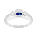 Petite Dainty Fashion Thumb Ring Simulated Cubic Zirconia 925 Sterling Silver