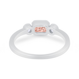Petite Dainty Fashion Thumb Ring Simulated Cubic Zirconia 925 Sterling Silver