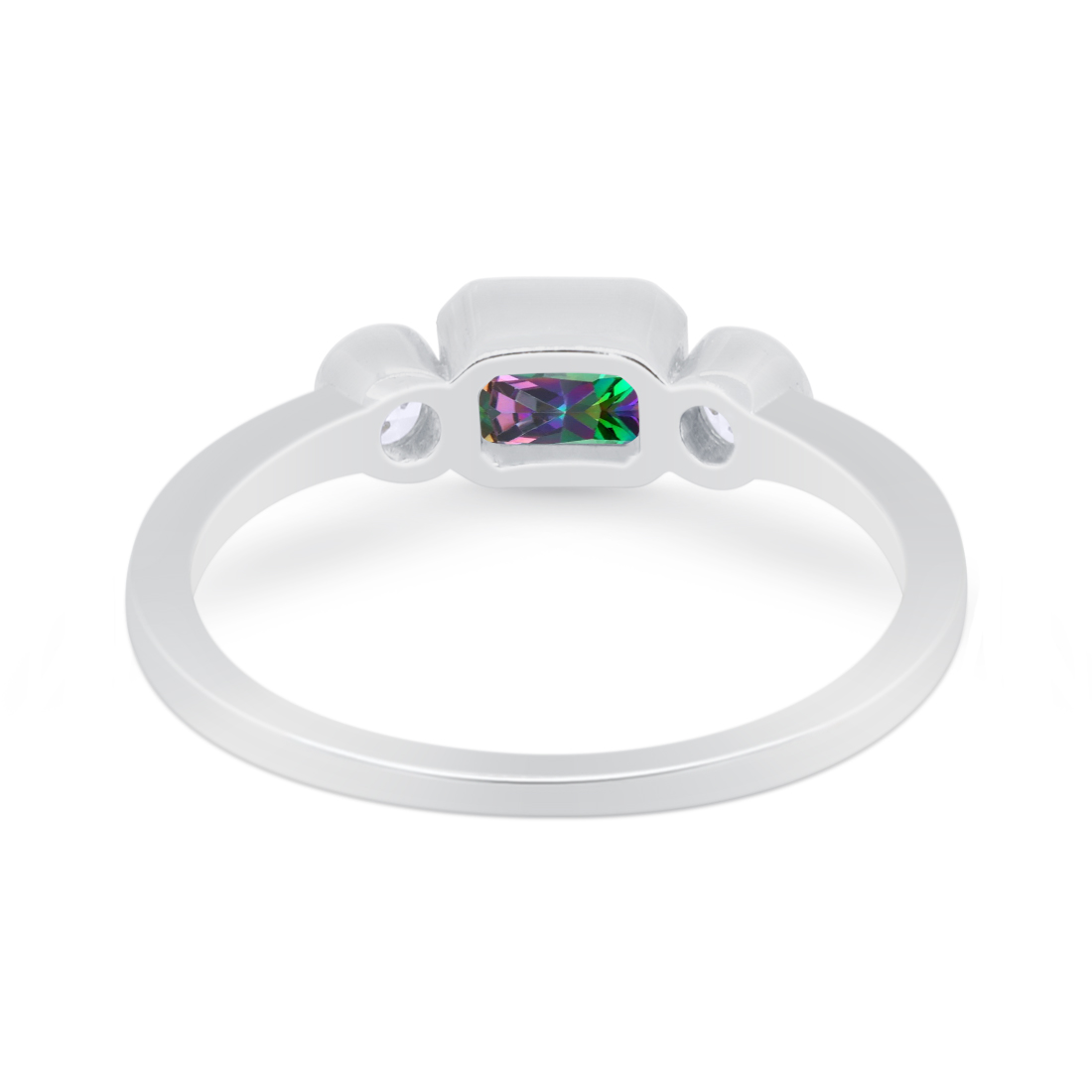 Petite Dainty Fashion Thumb Ring Simulated Cubic Zirconia 925 Sterling Silver