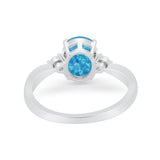 Three Stone Wedding Ring Round Simulated Cubic Zirconia 925 Sterling Silver