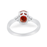 Three Stone Wedding Ring Round Simulated Cubic Zirconia 925 Sterling Silver