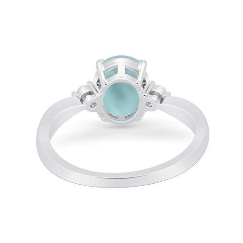Three Stone Wedding Ring Round Simulated Cubic Zirconia 925 Sterling Silver