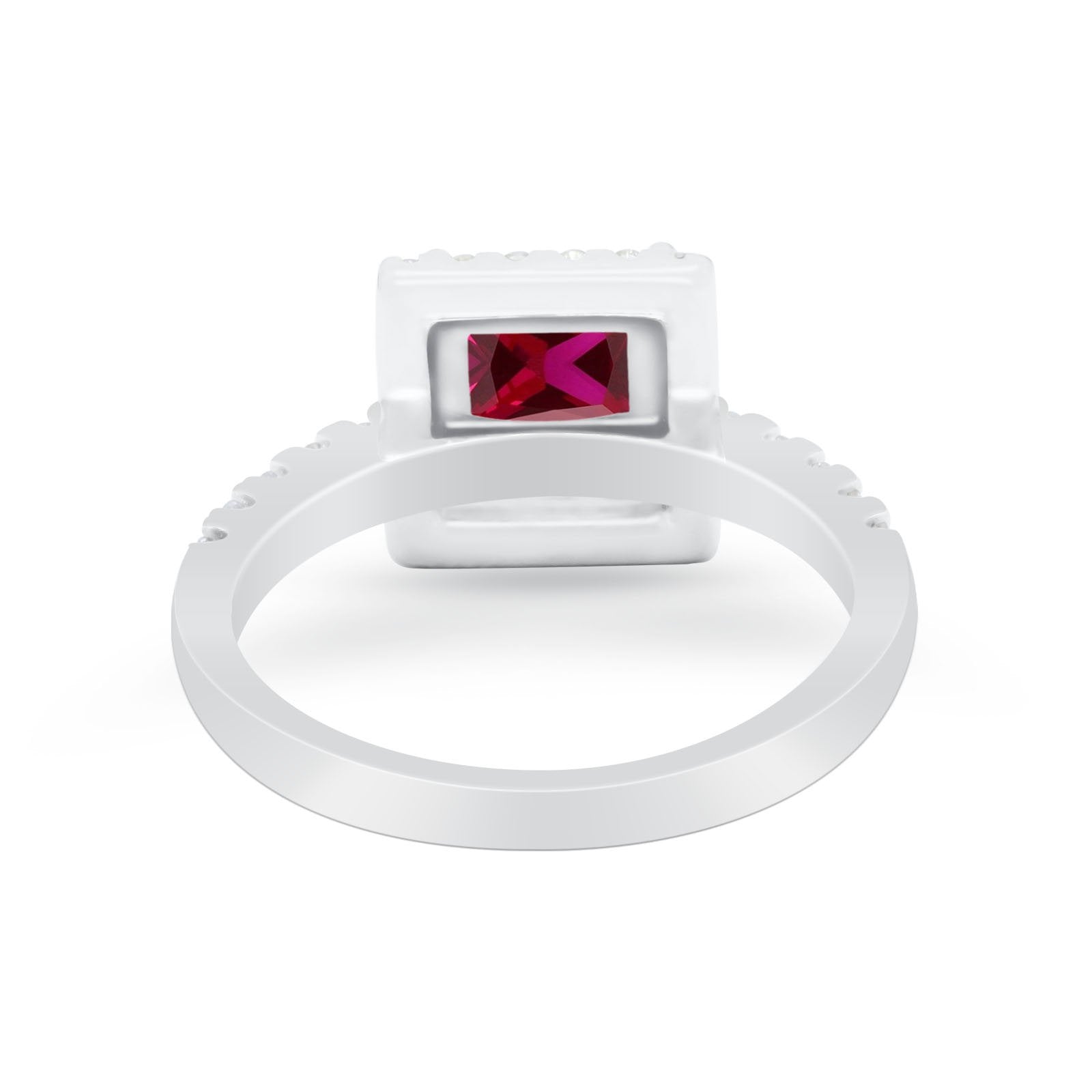 Halo Princess Cut Wedding Ring Simulated Cubic Zirconia 925 Sterling Silver