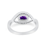 Infinity Shank Wedding Ring Simulated Cubic Zirconia 925 Sterling Silver