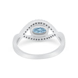Infinity Shank Wedding Ring Simulated Cubic Zirconia 925 Sterling Silver