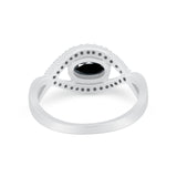 Infinity Shank Wedding Ring Simulated Cubic Zirconia 925 Sterling Silver