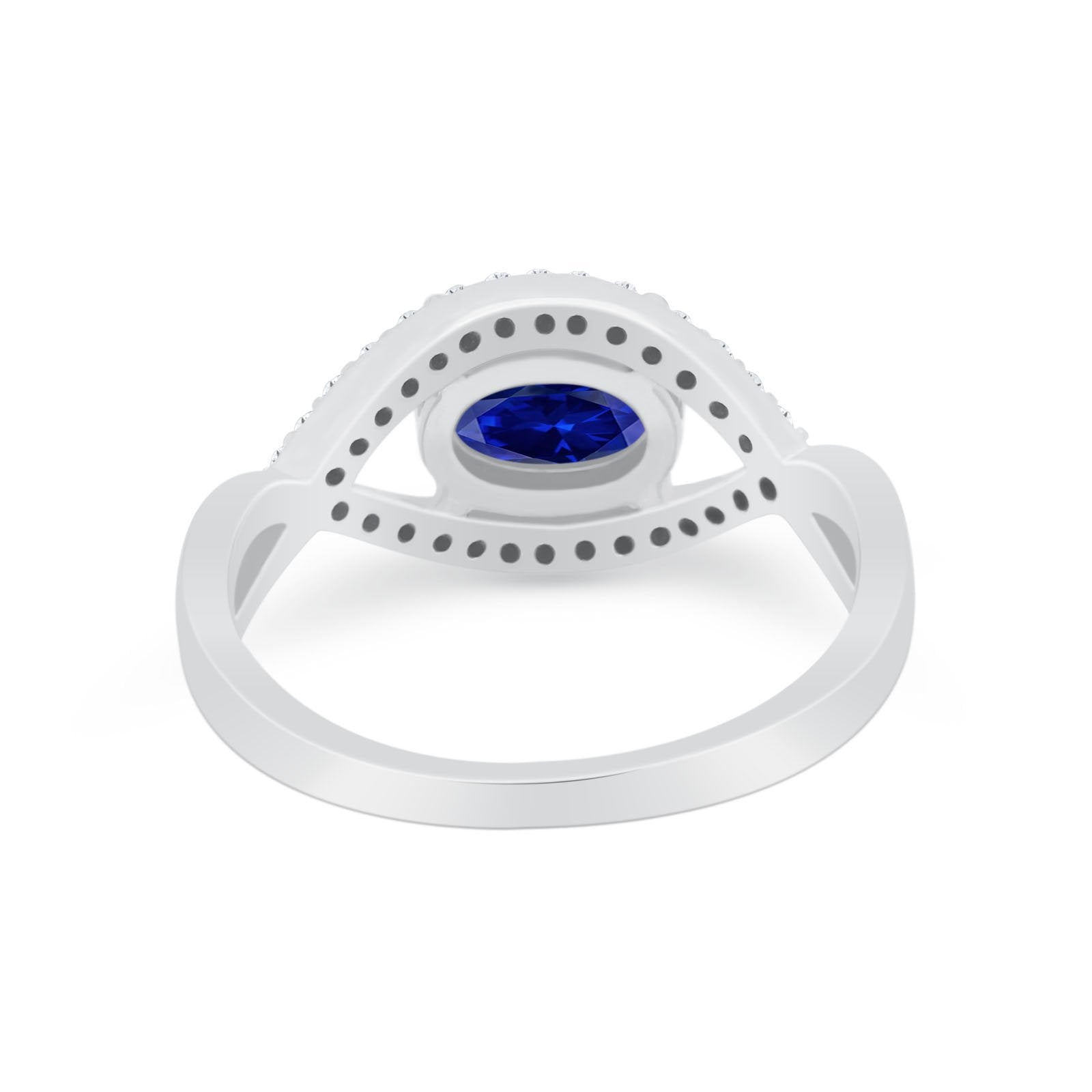 Infinity Shank Wedding Ring Simulated Cubic Zirconia 925 Sterling Silver